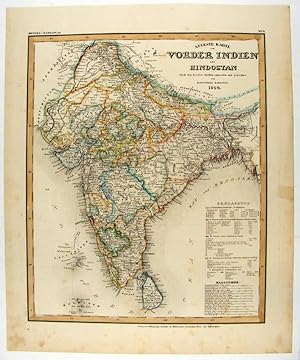 Neueste Karte von Vorder Indien oder Hindostan 1844.