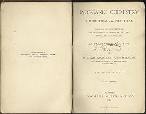Seller image for Inorganic Chemistry Theoretical and Practical with an introduction to the principles of chemical analysis inorganic and organic. An elementary textbook. for sale by Saintfield Antiques & Fine Books
