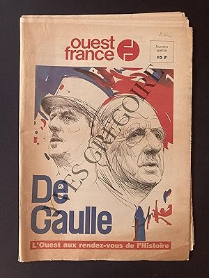 OUEST FRANCE-NUMERO SPECIAL-DE GAULLE L'OUEST AUX RENDEZ-VOUS DE L'HISTOIRE-1990
