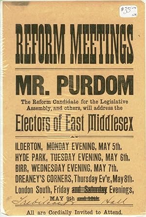 Reform meeting leaflet, Middlesex County, ca. 1890