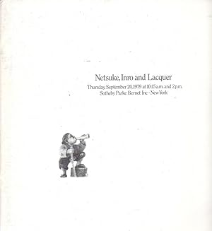 Seller image for Netsuke, Inro and Lacquer September 20, 1979 Sotheby Parke Bernet, New York SALES RESULTS INCLUDED for sale by Charles Lewis Best Booksellers