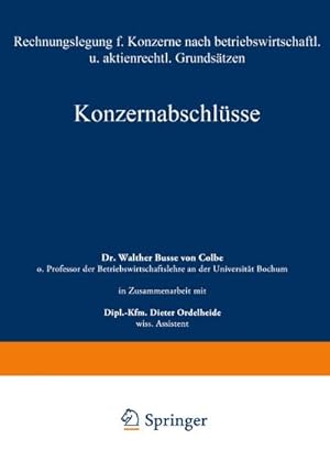 Bild des Verkufers fr Konzernabschlsse : Rechnungslegung fr Konzerne nach betriebswirtschaftlichen und aktienrechtlichen Grundstzen zum Verkauf von AHA-BUCH GmbH