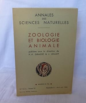 Zoologie et Biologie Animale. Annales Des Sciences Naturelles. Masson et Cie. 12e série - Tome VI...