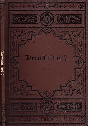 Imagen del vendedor de Demokritos oder Hinterlassene Papiere eines lachenden Philosophen. Band VII. a la venta por Antiquariat Immanuel, Einzelhandel