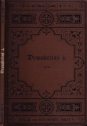 Imagen del vendedor de Demokritos oder Hinterlassene Papiere eines lachenden Philosophen. Band IV. a la venta por Antiquariat Immanuel, Einzelhandel