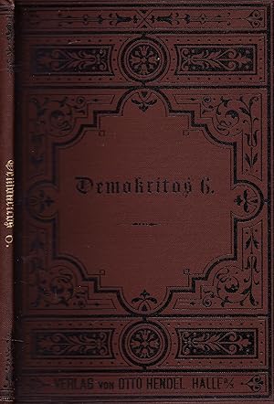 Imagen del vendedor de Demokritos oder Hinterlassene Papiere eines lachenden Philosophen. Band VI. a la venta por Antiquariat Immanuel, Einzelhandel