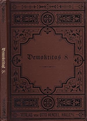 Imagen del vendedor de Demokritos oder Hinterlassene Papiere eines lachenden Philosophen. Band VIII. a la venta por Antiquariat Immanuel, Einzelhandel