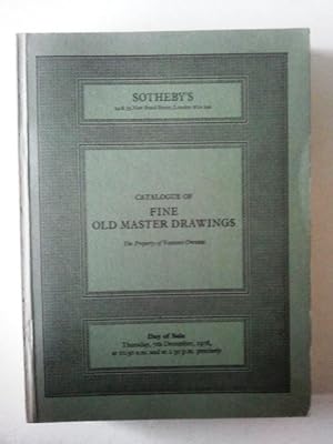 Catalogue of Fine Old Master Drawings Sotheby's sale 7th Dec 1978