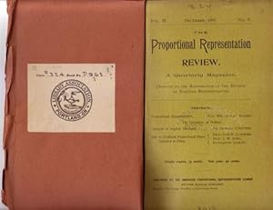 The Proportional Representation Review Vol. III, Nos. 9, 10 (December, 1895 & March, 1896)