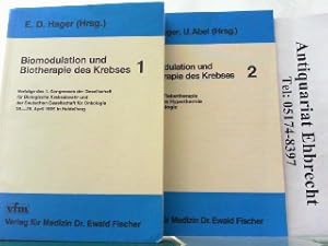 Bild des Verkufers fr Biomodulation und Biotherapie des Krebses. Hier in 2 Bnden komplett. 1. Vortrge des 1. Kongresses der Gesellschaft fr Biologische Krebsabwehr und der Deutschen Gesellschaft fr Onkologie 26. - 28. April 1985 in Heidelberg. / 2. Endogene Fiebertherapie und exogene Hyperthermie in der Onkologie. zum Verkauf von Antiquariat Ehbrecht - Preis inkl. MwSt.