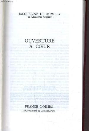 Image du vendeur pour OUVERTURE A COEUR. mis en vente par Le-Livre