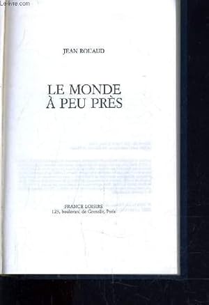 Immagine del venditore per LE MONDE A PEU PRES. venduto da Le-Livre