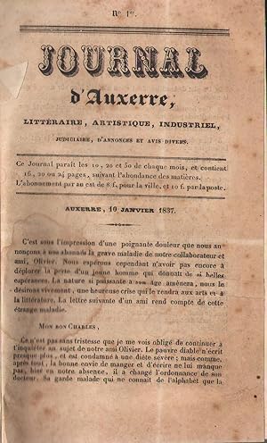 Journal d'Auxerre littéraire, artistique, industriel du 10 janvier 1837 au 30 décembre 1837