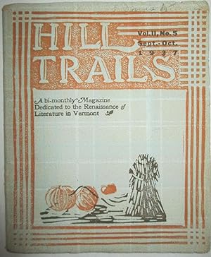 Bild des Verkufers fr Hill Trails. September-October 1937. Volume II, Number 5 zum Verkauf von Mare Booksellers ABAA, IOBA