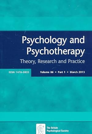 Immagine del venditore per Psychology and Psychotherapy. Volume 86. Part 1. March 2013. Theory, Research and Practice. venduto da Fundus-Online GbR Borkert Schwarz Zerfa