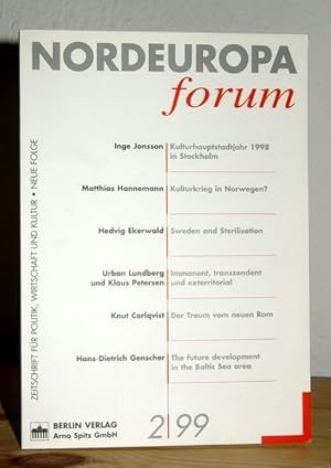 Seller image for NordeuropaforumZeitschrift fr Politik, Wirtschaft und Kultur. Neue Folge. No. 2/99. for sale by Antiquariat Stefan Wulf