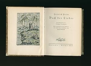 Imagen del vendedor de Buch der Lieder, herausgegeben von Ludwig Leonhard, mit 10 handkolorierten Bildern und zahlreichen Zierstcken von Hugo Wilkens [Book of Poetry, edited by Louis Leonard, with 10 hand coloured images, and the many decorative pieces by Hugo Wilkens] a la venta por Little Stour Books PBFA Member