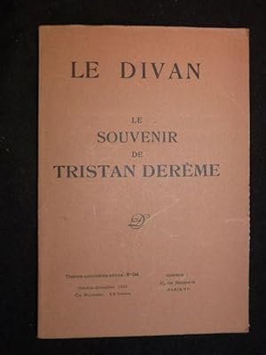Le Divan N°244 de la 34ème année : Le souvenir de Tristan Derème