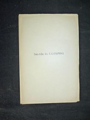 Sous-tribu des calosomina. A (Callisthéniens)