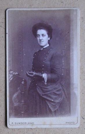 Seller image for Carte De Visite Photograph: Portrait of a Young Woman Wearing Gloves. for sale by N. G. Lawrie Books