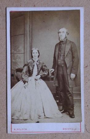Seller image for Carte De Visite Photograph: Portrait of a Husband & Wife. for sale by N. G. Lawrie Books