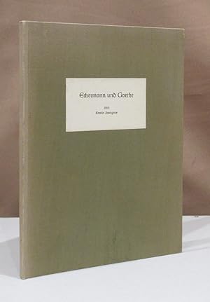 Seller image for Eckermann und Goethe. for sale by Dieter Eckert