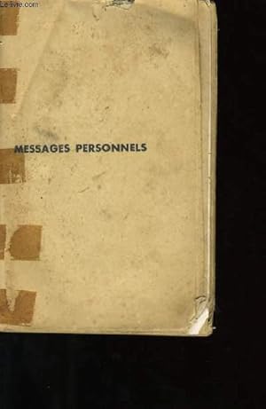 Seller image for MESSAGES PERSONNELS. for sale by Le-Livre