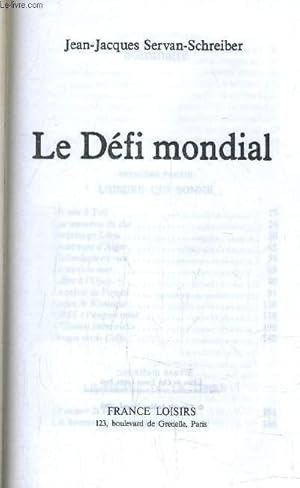 Bild des Verkufers fr LE DEFI MONDIAL. zum Verkauf von Le-Livre