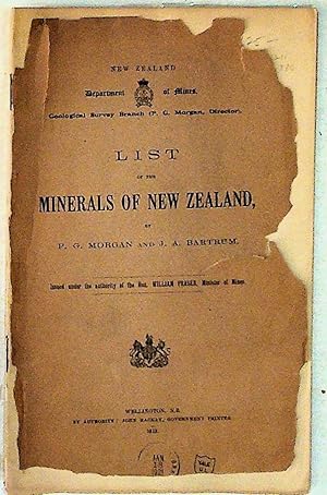 Seller image for List of the Minerals of New Zealand for sale by The Kelmscott Bookshop, ABAA