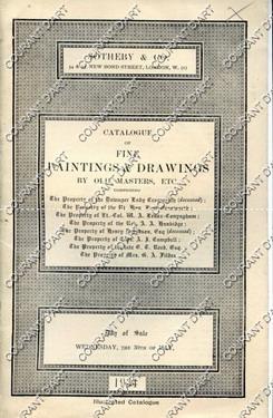 FINE PAINTINGS AND DRAWINGS BY OLD MASTERS. THE PROPERTY OF THE DOWAGER LADY GRANWORTH. THE PROPE...