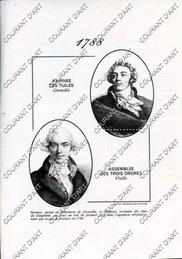 COLLECTION HISTORIQUE DU TIMBRE-POSTE FRANCAIS. 1788. JOURNEE DES TUILES. GRENOBLE. ASSEMBLEE DES...