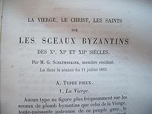 la VIERGE, le CHRIST, les Saints sur les SCEAUX BYZANTINS des X°, XI° et XII° siècles - Mémoires ...