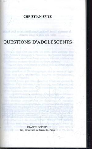 Seller image for QUESTIONS D'ADOLESCENTS. for sale by Le-Livre