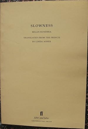 Imagen del vendedor de Slowness***PROOF a la venta por eclecticbooks