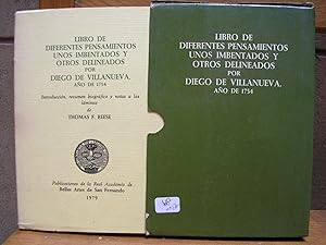 LIBRO DE DIFERENTES PENSAMIENTOS UNOS IMBENTADOS Y OTROS DELINEADOS por Diego de Villanueva, año ...