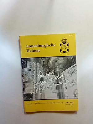 Bild des Verkufers fr Lauenburgische Heimat. Neue Folge. Heft 149. zum Verkauf von ANTIQUARIAT Franke BRUDDENBOOKS