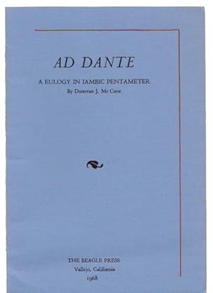 AD DANTE. A Eulogy in Iambic Pentameter