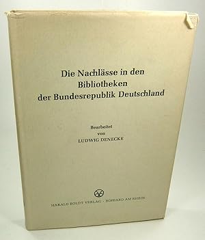Seller image for Die Nachlsse in den Bibliotheken der Bundesrepublik Deutschland. (Verzeichnis der schriftlichen Nachlsse in deutschen Archiven und Bibliotheken Band 2). for sale by Brbel Hoffmann