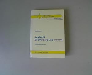Bild des Verkufers fr Jagdrecht Mecklenburg-Vorpommern: Textausgabe mit Erluterungen. zum Verkauf von Antiquariat Bookfarm