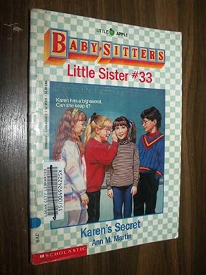 Image du vendeur pour Baby-Sitters Little Sister #33: Karen's Secret mis en vente par Serendipitous Ink