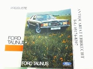 Bild des Verkufers fr Ford Taunus. Mit beiliegender Preisliste von 1970. zum Verkauf von Antiquariat Ehbrecht - Preis inkl. MwSt.