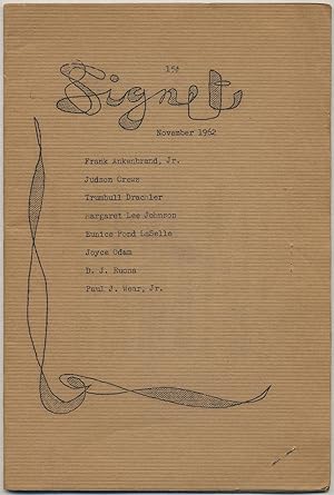 Imagen del vendedor de Signet. November 1962 a la venta por Between the Covers-Rare Books, Inc. ABAA