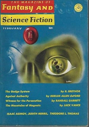 Image du vendeur pour The Magazine of FANTASY AND SCIENCE FICTION (F&SF): February, Feb. 1966 mis en vente par Books from the Crypt