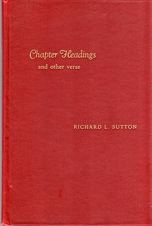 Chapter Headings and Other Verse (SIGNED)