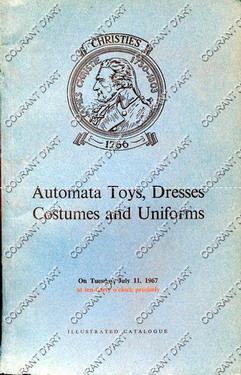 AUTOMATA TOYS. DRESSES. COSTUMES AND UNIFORMS. [ ALBERT FRANK. BERENBAK. THE HAGUE]. 11/07/1967....