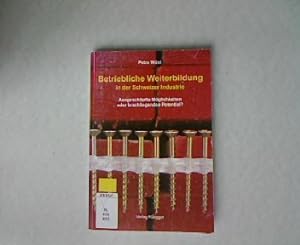 Bild des Verkufers fr Betriebliche Weiterbildung in der Schweizer Industrie: Ausgeschpfte Mglichkeiten oder brachliegendes Potential? zum Verkauf von Antiquariat Bookfarm