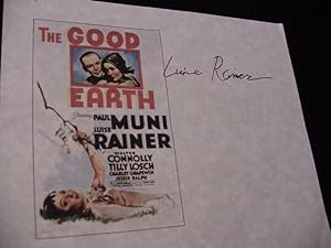 Seller image for SIGNED SHEET OF 'The Good Earth' POSTER for sale by Daniel Montemarano