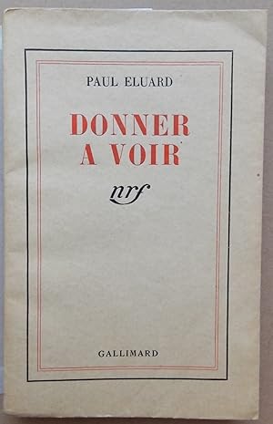 Seller image for Donner  voir. for sale by Le Cabinet d'Amateur