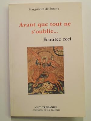 Image du vendeur pour Avant que tout ne s'oublie coutez ceci. mis en vente par Arca librairie