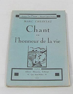 Seller image for Chant En L'honneur De La Vie / Collection La Proue for sale by JLG_livres anciens et modernes